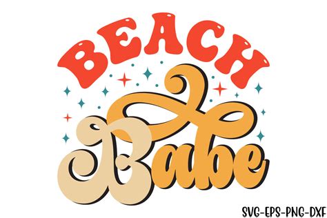 Retro Beach Babe Svg Design Graphic By Art King Creative Fabrica