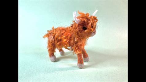 How To Needle Felt Highland Cow Tutorial Youtube