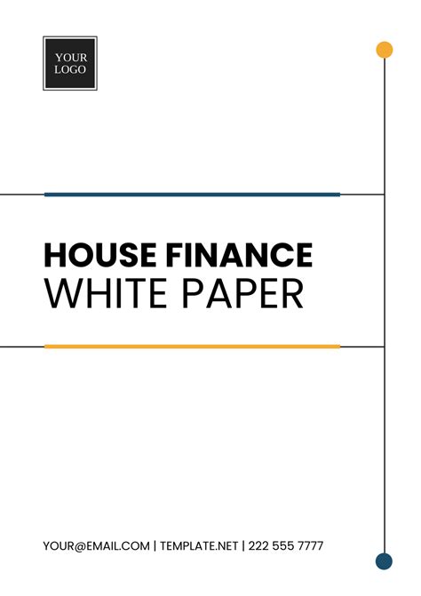 Free Housing Finance White Paper Template to Edit Online