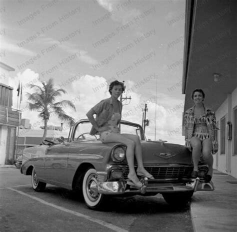 X Print Sexy Amateur Pin Up Chevy Convertible EBay