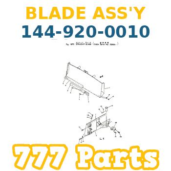 144 920 0010 Komatsu BLADE ASS Y
