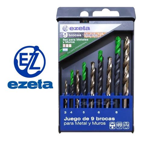 Set Mechas Brocas Ezeta Acero Rapido Widia Kit Estuche Casa Pelliza