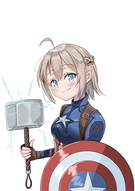 I Draw Captain America As Anime Waifu Join My Subreddit Where I Will Review And Improve Your