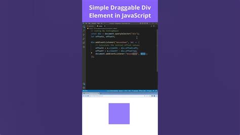 Create A Draggable Div Element In Javascript Youtube