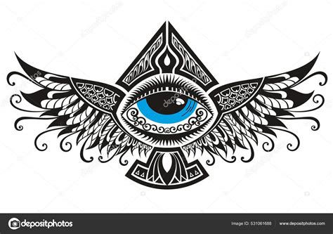 eye logo design abstract eye tattoo emblem tribal style elements stock
