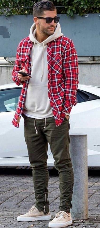 Flannel Shirt Over Hoodie Sneakers ⋆ Best Fashion Blog For Men