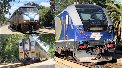 Sunny Day Railfanning Amtrak Capitol Corridor Trains At Davis Station