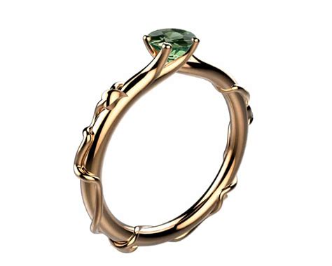 Bague Saphir Vert Or Blanc Tivoli Joaillerie Thique April Paris