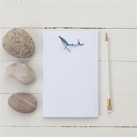 Humpback Whale Watercolor Notepad Wish T Co
