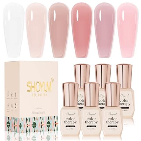 Milky White Jelly Nude Gel Nail Polish Set Transparent Colors Sheer Pink Gel Nail Kit For
