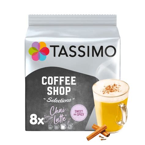 Tassimo Chai Latte Coffee Shop Selections Pods 8 T Discs For Chai Latte