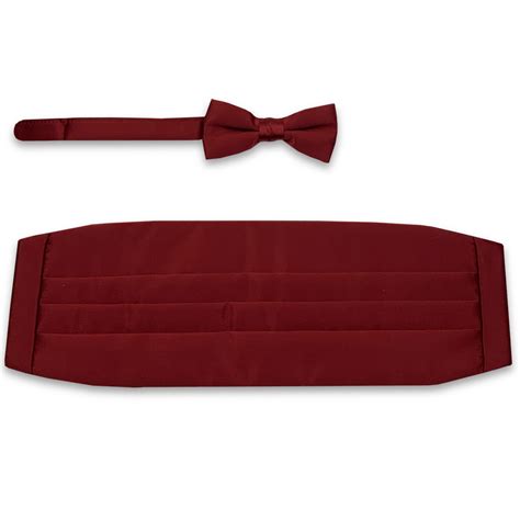 Classic Satin Burgundy Cummerbund Bow Tie Set Boy S Cm