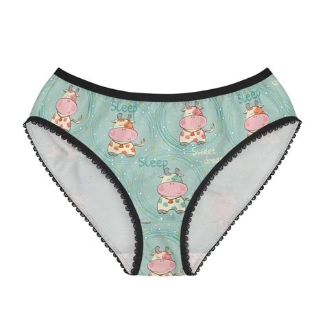 Cow Lingerie Women S Briefs Cute Anime Lingerie Kawaii Etsy
