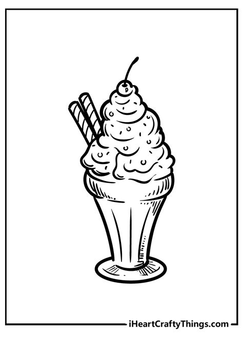 Children Eating Ice Cream Coloring Pages