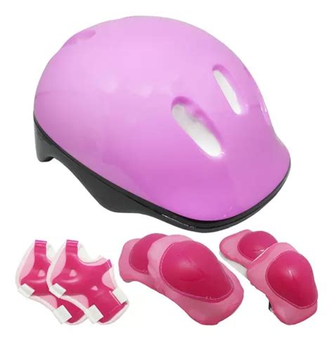 Kit De Prote O Infantil Patins Skate Bicicleta Rosa Frete Gr Tis