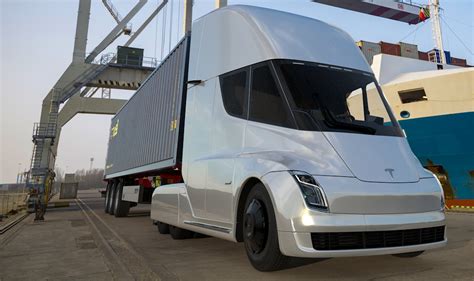 video shows fully loaded tesla semi truck driving  miles  single