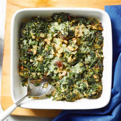 Cheesy Spinach Mushroom Casserole