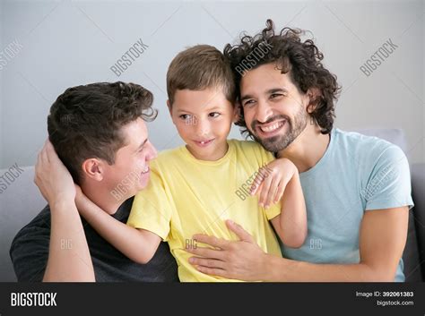 Cheerful Gay Fathers Image Photo Free Trial Bigstock