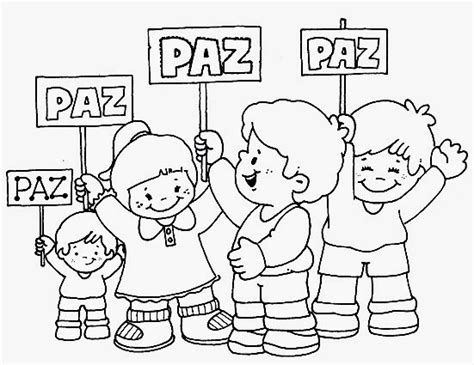 Desenhos Para Colorir De Paz Formando Alunos