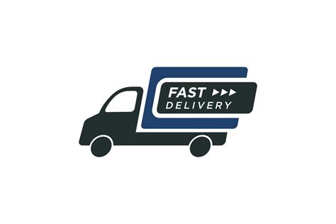 illustration logistics  delivery company logo design template