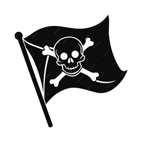 пиратский флаг с черепом и арбалетом | Премиум AI-сгенерированный вектор
