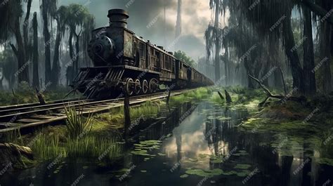 Premium AI Image | Eerily Realistic Digital Art Of An Old Train ...
