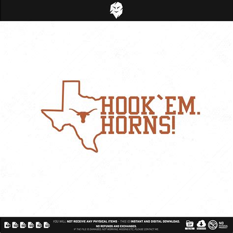 Hook Em Horns Vector Ai Eps SVG PDF And Image Png Etsy