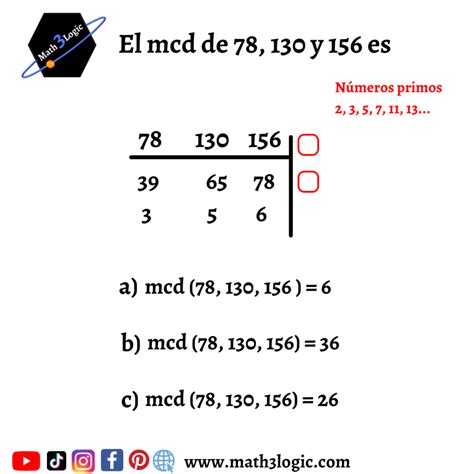 Diferencia Entre MCD Y MCM Math3logic