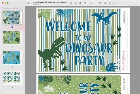 Download These Free Dinosaur Birthday Party Printables Now Catch My Party