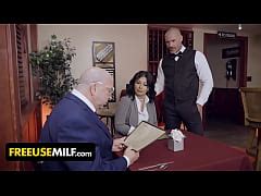 Freeuse Milf Busty Business Mylf Gets Fucked By Her Waiter On The Table In A Free Use