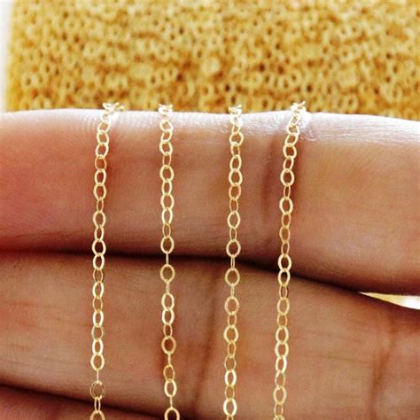 14k Gold Chain - Etsy