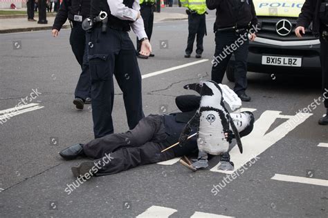 Climatechange Activist Dressed Charlie Chaplin Arrested Editorial Stock ...