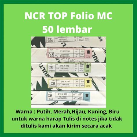 Jual Kertas NCR Top F4 Multicopy 50 Lembar Shopee Indonesia