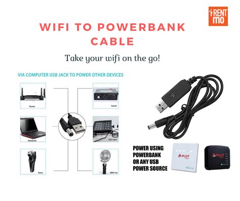 Wifi To Powerbank Cable 5v To 12v Step Up Cable Buy Rent Pay In