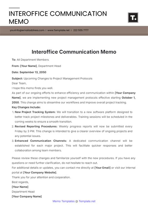 Free Memo Templates Interoffice Memorandum Format Discover Effective Document Templates For