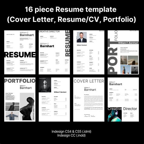 Resume Cover Letter And Portfolio Template Behance