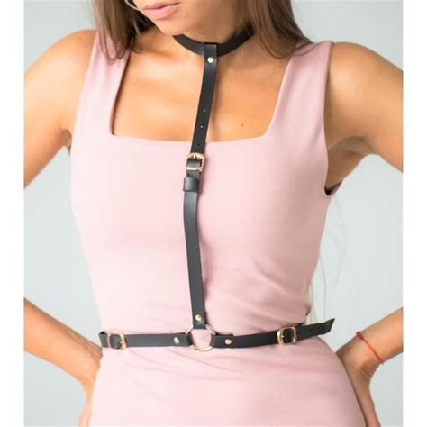 Ensemble Porte Jarretelles En Cuir Pu Sfp Pour Femme Lingerie Sexy Bas De Corps Harajuku