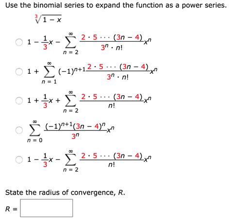 Solved Use the binomial series to expand the function as a | Chegg.com