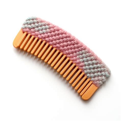 Premium Photo Knitted Comb Isolated On White Background