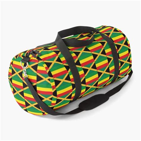 Flag Of Reggae And Flag Of Jamaica Pattern Version 3 Duffle Bag For