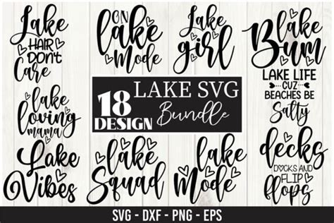 Lake Svg Bundle Graphic By Creativemomenul022 · Creative Fabrica