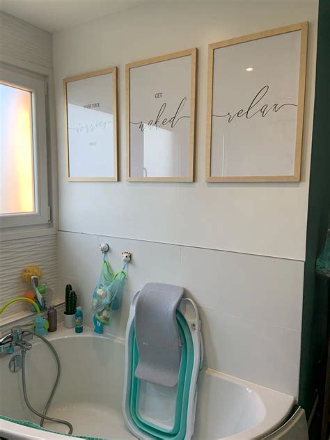Wall Hangings Home Living Set Of 3 Bathroom Wall Art Bathroom Prints Get Naked Wash Your