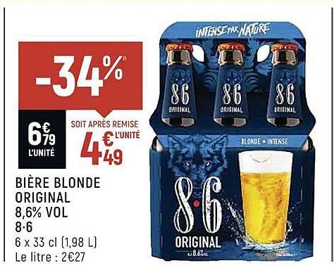 Promo Bi Re Blonde Original Vol Chez Spar Icatalogue Fr