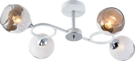 Люстра Ruota 24500-4 WH+CR металл/стекло 4xE27 купить с доставкой в ...