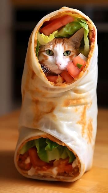 premium ai image  cat   wrap    green  orange cat