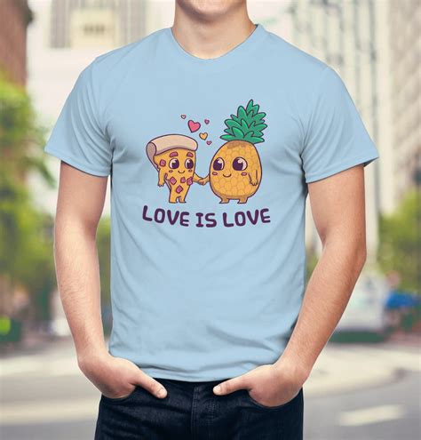 Love Is Love Shirt Pineapple Pizza T Shirt Pride Tee Lgbtq Gay Bisexual