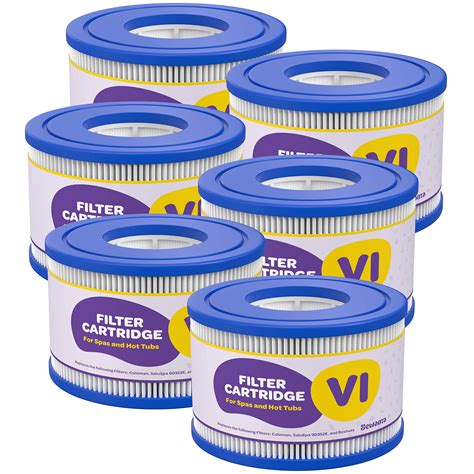 Snapklik Type VI Spa And Hot Tub Filter Cartridge Set Of 6 Replacement Filters For