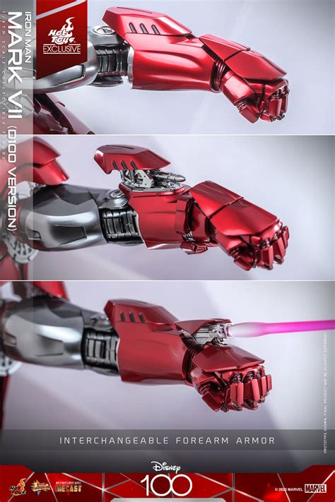 Hot Toys Deploys New Exclusive Iron Man Mark VII Disney 100 Figure