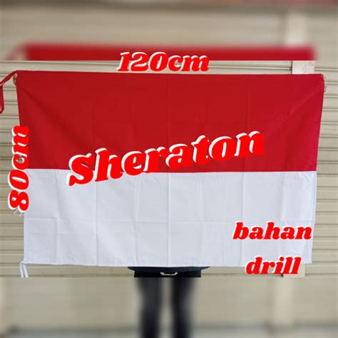 Jual Bendera Merah Putih Bendera Indonesia Bahan Drill UK 80cm X 120cm