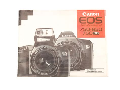 Canon EOS 750, 850, 750QD Instructions - Accessory – Kamerastore